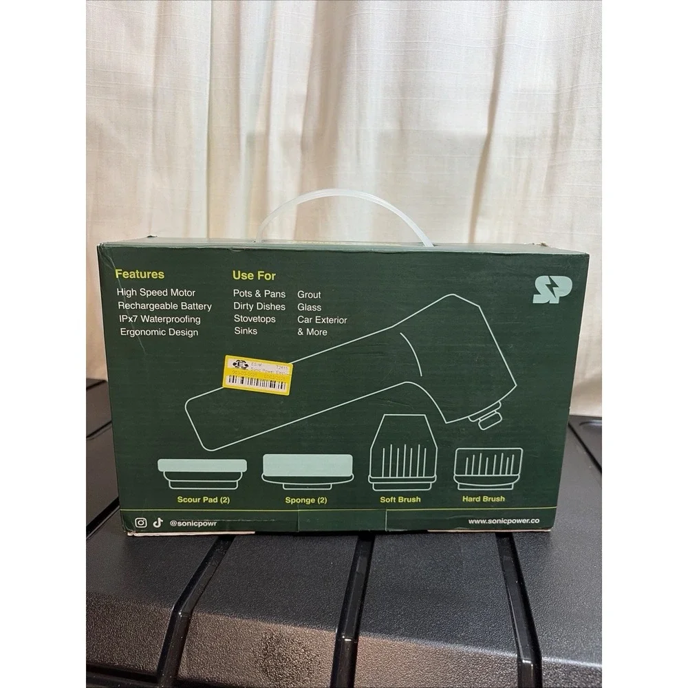 Sonic Power Electric Scrubber Cleaning Kit- Rechargeable USBC & Brand New In Box